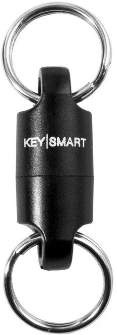 KEY SMART 鑰匙收納器零配件 MAGCONNECT可分離式磁鐵雙頭鑰匙圈 可負重達3磅 508 x 127mm 13g, 1個, 黑色