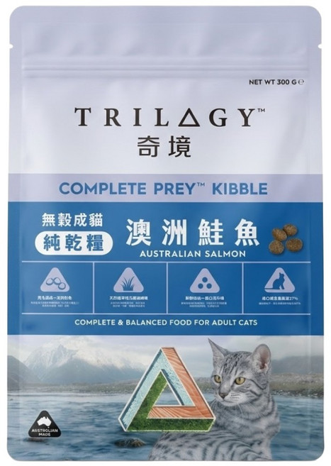 TRILOGY 奇境 成貓用 無穀純乾糧, 300g, 1包, 澳洲鮭魚