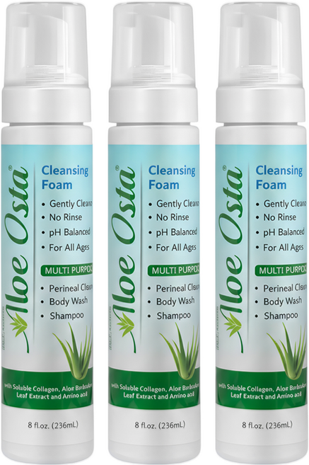 Aloe Osta 蘆薈清潔泡沫, 3件, 236ml