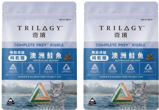 TRILOGY 奇境 成貓用 無穀純乾糧, 300g, 2包, 澳洲鮭魚