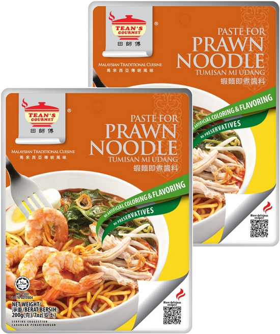 TEAN'S GOURMET 田師傅 蝦麵即煮醬料, 200g, 2包