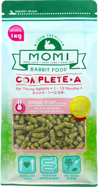 momi 摩米 營養全A幼兔飼料, 1kg, 1包