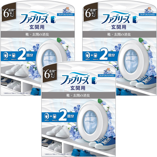 febreze 風倍清 日本原裝進口 室內用消臭芳香劑 7ml + 補充包 7ml, 3套, 14ml, 法式亞麻茉莉香