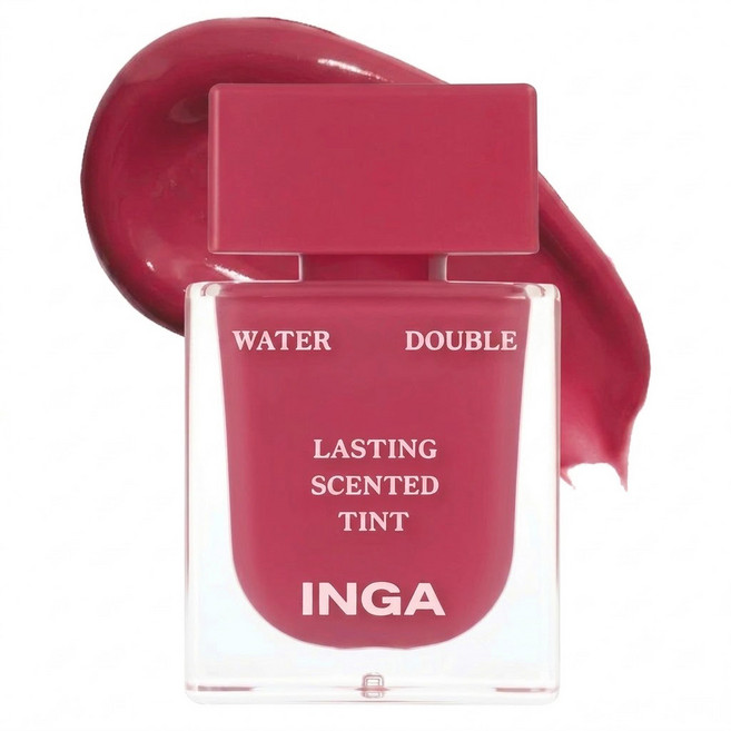 INGA Cosmetics 水感雙效持色香氛唇釉 4.3g, 晚香玉粉, 1個