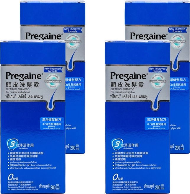 落建 頭皮洗髮露 潔淨健髮配方 中/油性髮質適用, 200ml, 4瓶