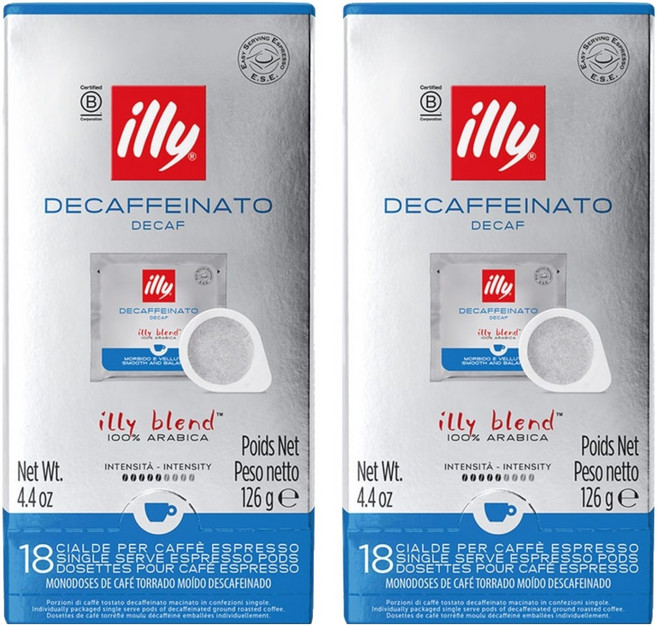 illy 意利 Decaffeinato 咖啡錠膠囊咖啡, 7.2克, 2個, 18入