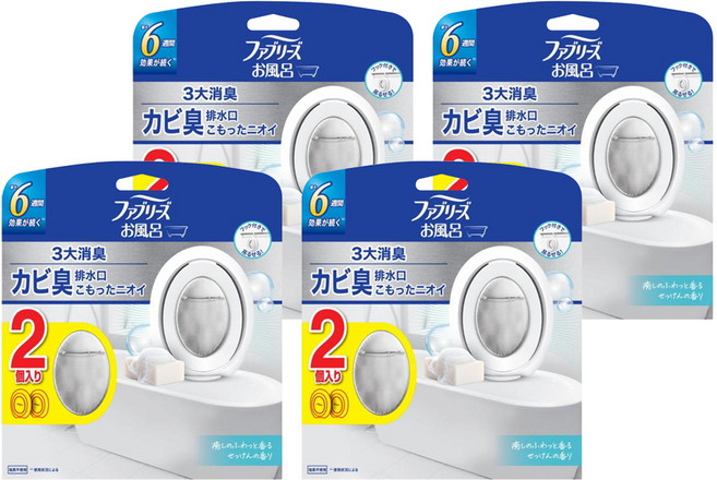 febreze 風倍清 日本原裝進口 廁所消臭芳香劑2件組, 4套, 14ml, 皂香