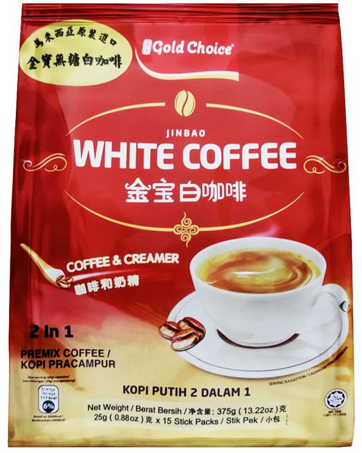Gold Choice 金寶 即溶無糖白咖啡, 25g, 15入, 1袋