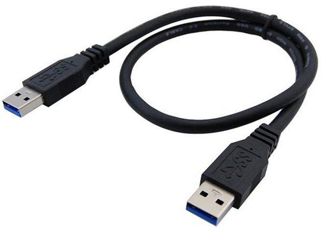 Cable 凱堡 28/24AWG 96編OD5. 5USB 3.0 A公 B公, 50cm, 黑色, 1條