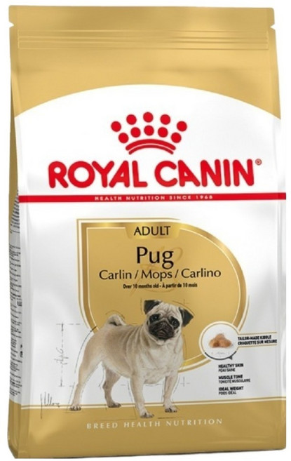 ROYAL CANIN 法國皇家 成犬 巴哥專用飼料 PUGA, 3kg, 1袋, 米、脫水禽肉蛋白、玉米粉、動物脂肪、玉米、小麥麵粉、玉米麩質、小麥麩質、水解動物蛋白、甜菜漿、礦物質、蔬菜纖維、魚油、大豆油、果寡糖、琉璃苣油、發酵來源之葡萄糖胺、金盞花、水解軟骨(軟骨素來源)
