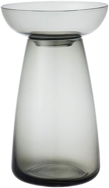 KINTO AQUA CULTURE 玻璃花瓶 小 200ml, 灰色