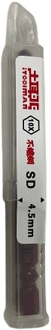 土耳門 鐵鑽尾 SD-4.5 4.5mm, 1支