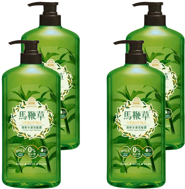 美吾髮 清新水漾洗髮露 馬鞭草, 4瓶, 700ml
