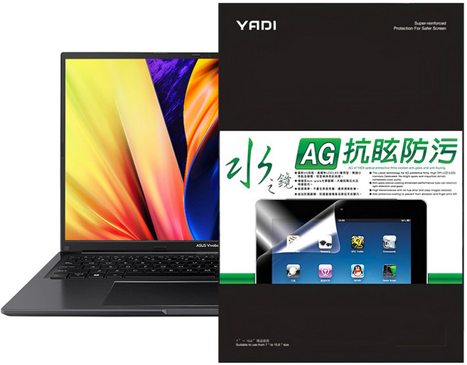 YADI 亞第 防眩抗反光 水之鏡保護貼 PF4HAG-W169, 霧面透明, 1個