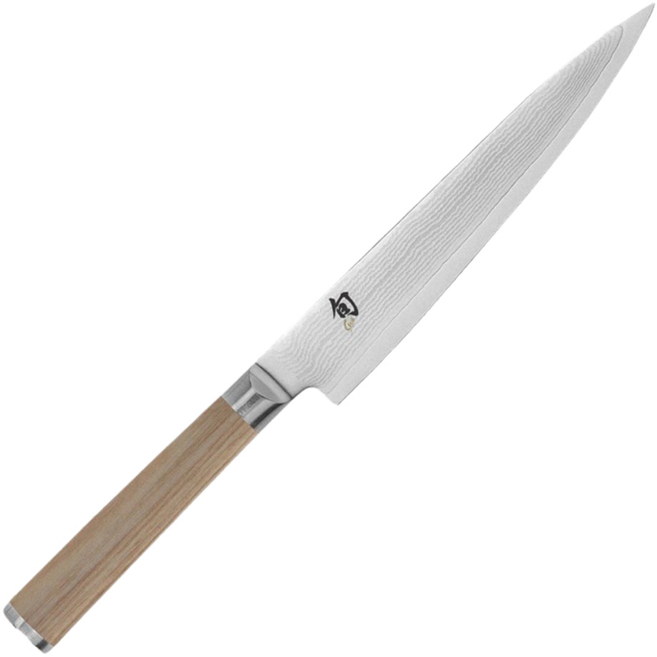 KAI 貝印 SHUN 旬 職業用刀系列 萬能廚房用刀 DM-0701W, 銀色 + 木色, 1支