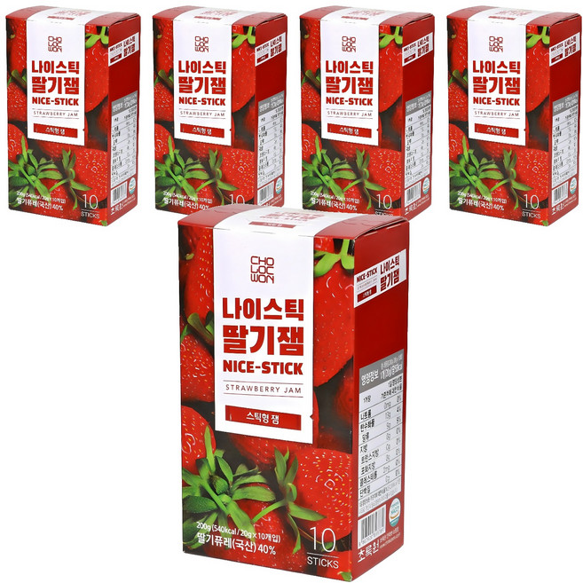 OTOKI 不倒翁 綠園 NICE STICK 草莓果醬 10入, 200g, 5個