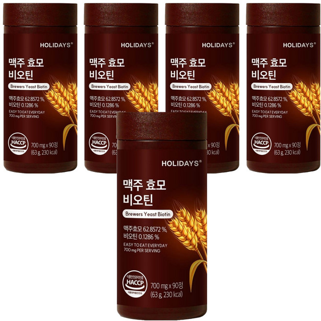 HOLIDAYS 啤酒酵母生物素 90p, 63g, 5個