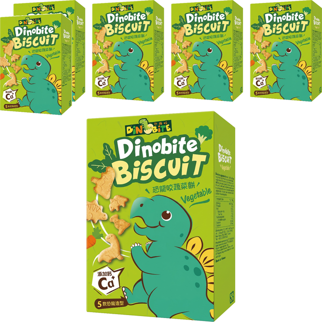 DiNOBiTE 恐龍咬 蔬菜餅 款式隨機, 蔬菜, 60g, 6個
