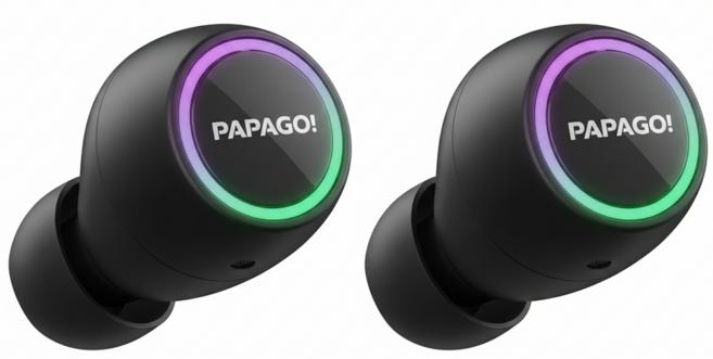 PAPAGO Wireless 主動降噪 耳塞式 耳機 防水 IPX5 藍牙 5.3 無線充電 5H Playtime Black W2