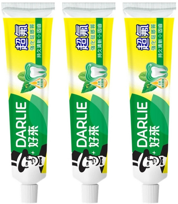 DARLIE 好來 超氟強化琺瑯質牙膏, 250g, 1入, 3條