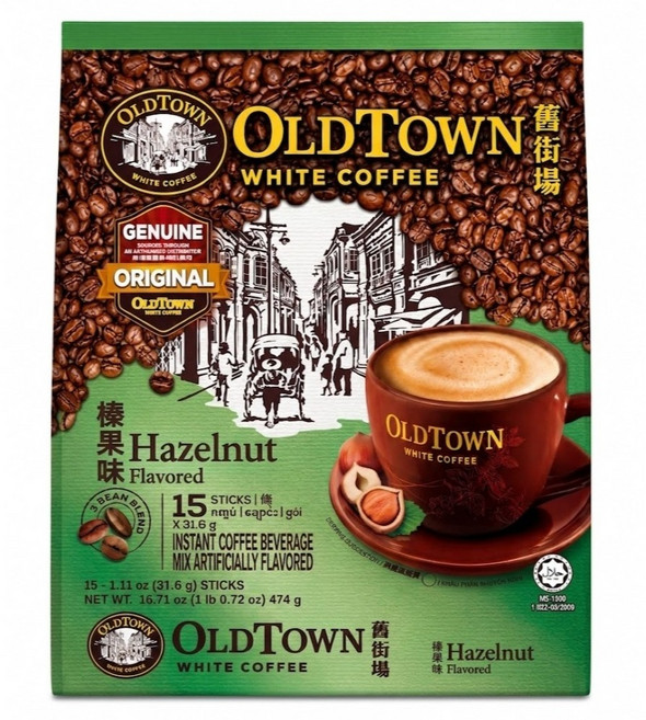 OLDTOWN WHITE COFFEE 舊街場白咖啡 白巧克力榛果, 1個, 15入, 31.6g