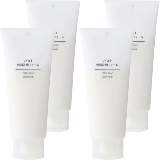 MUJI 無印良品 台灣公司貨 溫和保濕洗面乳, 200g, 4條