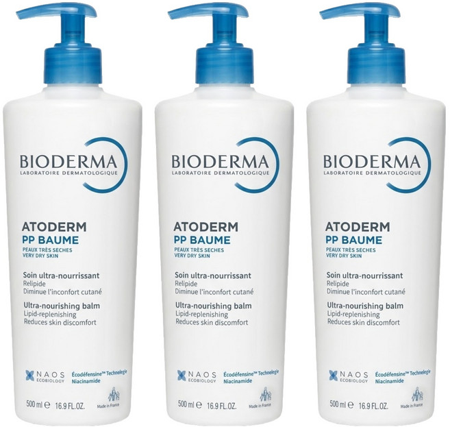 BIODERMA Atoderm舒益PP修護滋養乳, 500ml, 3組