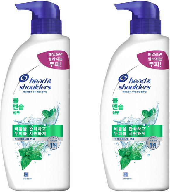 head&shoulders 海倫仙度絲 涼爽薄荷洗髮精 果香, 520ml, 2個