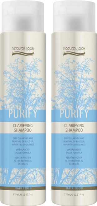 natural look HAIRFOOD 滌淨清晰洗髮精, 375ml, 2瓶
