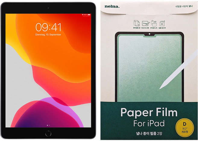 nelna. iPad 類紙膜螢幕保護貼 2入, 2個, 透明色