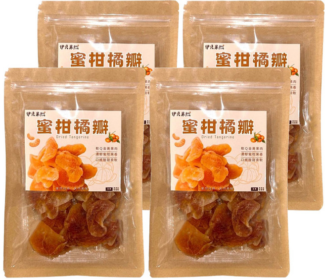 伊貝果然 蜜柑橘瓣, 4個, 120g