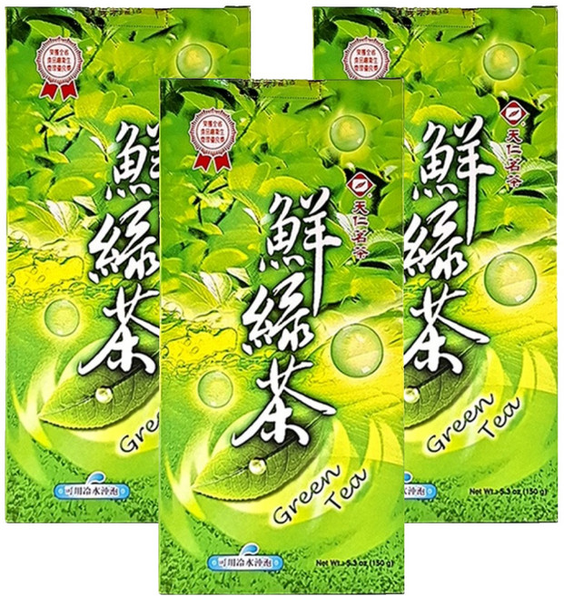 天仁茗茶 鮮綠茶, 150g, 1盒, 3盒
