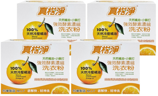 -真柑淨 強效酵素濃縮洗衣粉700g, 700g, 4入
