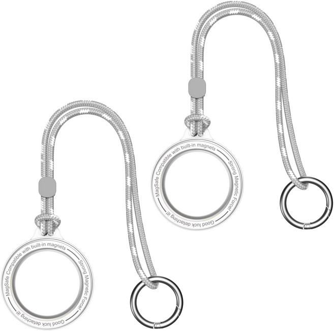 Meet Mind Magnetic Station 磁力休息站 掛環 外徑5.8mm 內徑4.0mm 長度18cm 19g, 灰色 + 白色, 1組