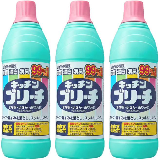 Mitsuei 廚房家用漂白水, 600ml, 3瓶