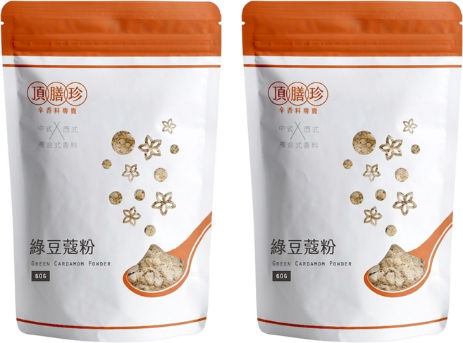 頂膳珍 綠豆蔻粉, 60g, 2包
