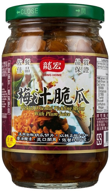 龍宏 梅汁脆瓜, 410g, 1罐