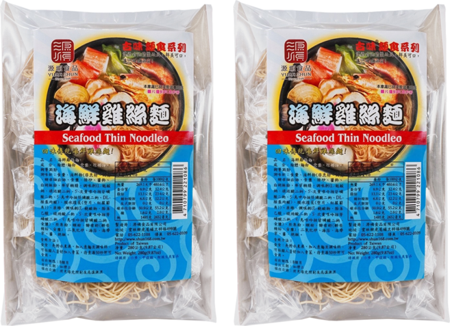 源順食品 海鮮雞絲麵 5包, 280g, 2袋