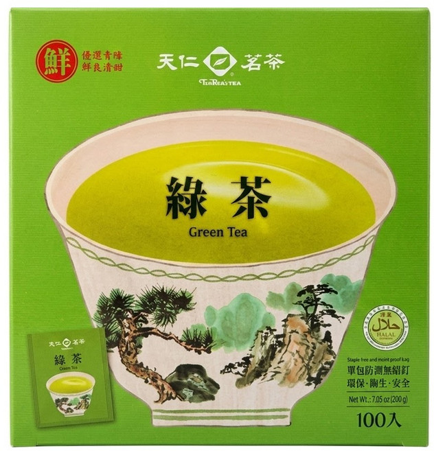天仁茗茶 綠茶, 2g, 100包, 1盒