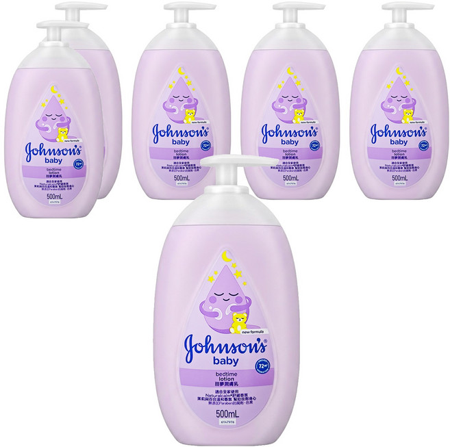 Johnson's 嬌生 嬰兒甜夢潤膚乳, 500ml, 6瓶