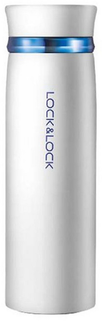 LocknLock 樂扣樂扣 菲特旋轉羽量杯 LHC4131WB-OCH WHT 81, 白色 + 藍色, 450ml, 1個