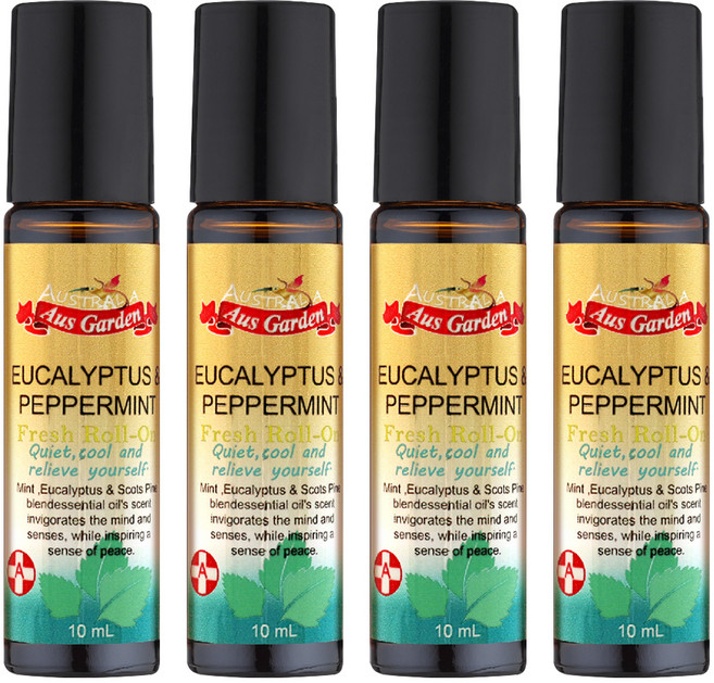 Aus Garden 澳維花園 精油 A2051 尤加利薄荷怡神滾珠, 10ml, 4件