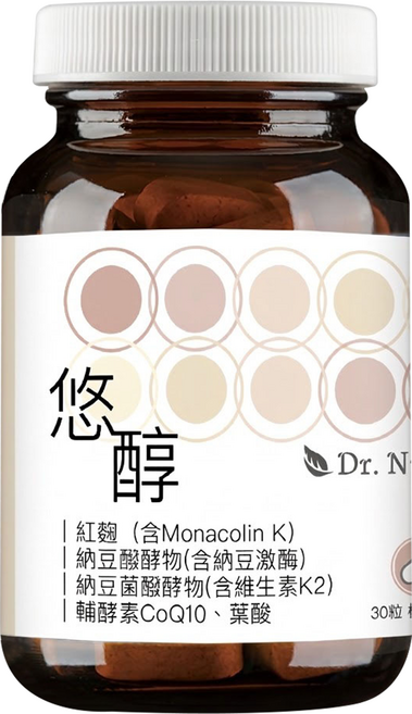 Dr. Nutri 芯漾生醫 悠醇紅麴複合膠囊, 30顆, 500mg, 1瓶