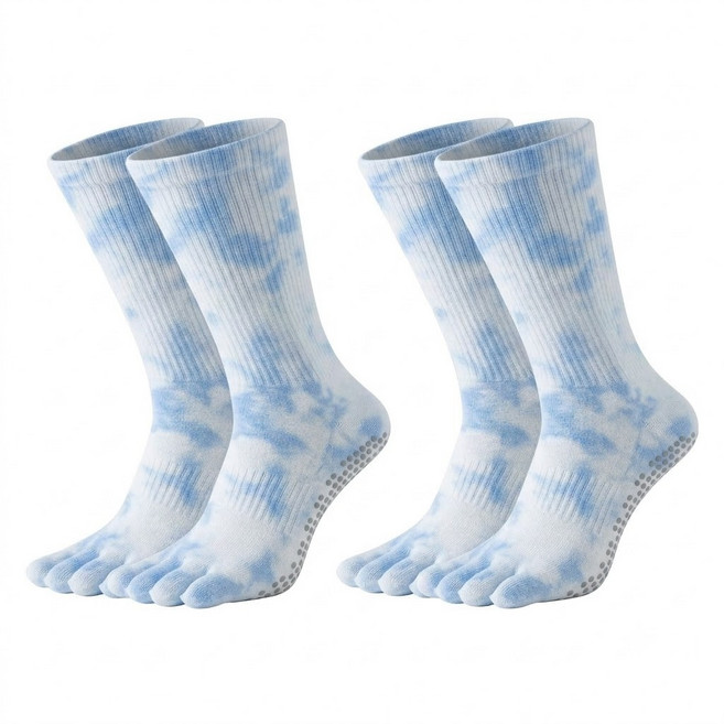 PORA BELLA 韓國扎染運動防滑瑜珈中筒襪 YOGA SOCKS YG008 2雙
