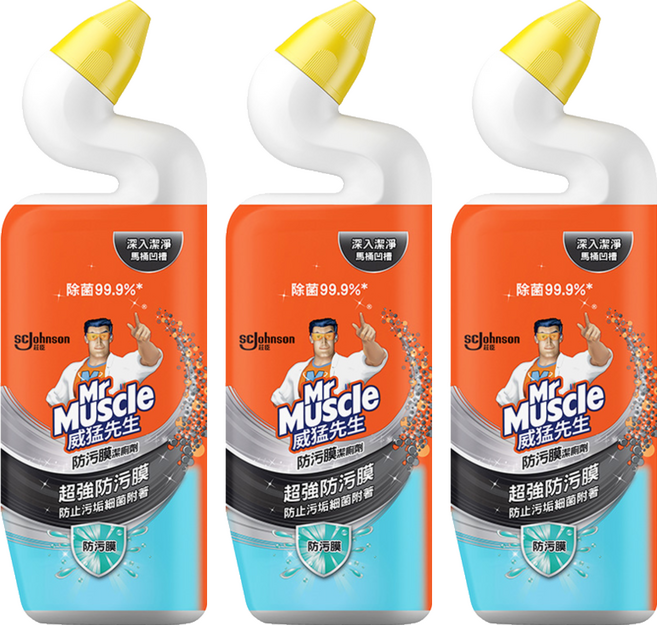 Mr Muscle 威猛先生 防污膜潔廁劑 超強防污膜 防止污垢細菌附著, 750ml, 3瓶