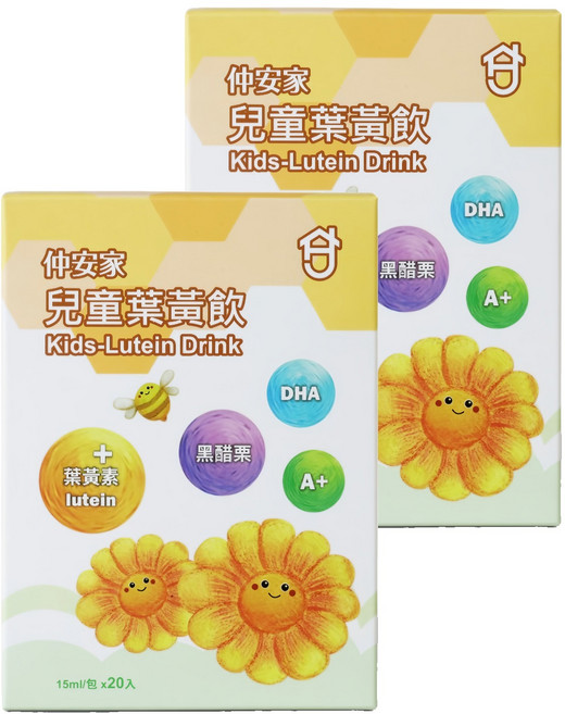 JOIN HOME 仲安家 兒童葉黃飲 20包, 2盒, 300ml