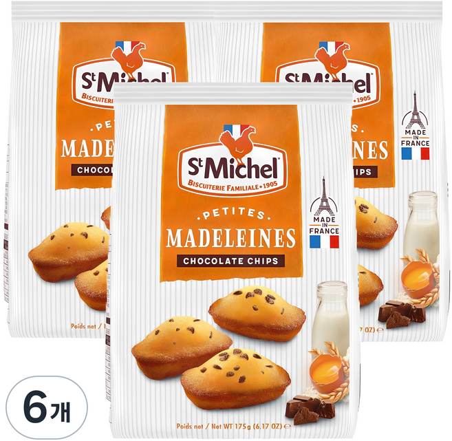 St Michel 巧克力片瑪德蓮, 175g, 6個