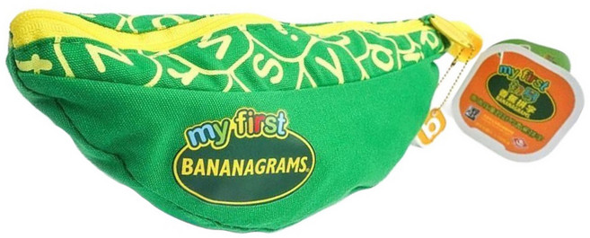 BANANAGRAMS 初學香蕉拼字 4歲以上適用 1-4人用, 黃色 + 綠色, 1組