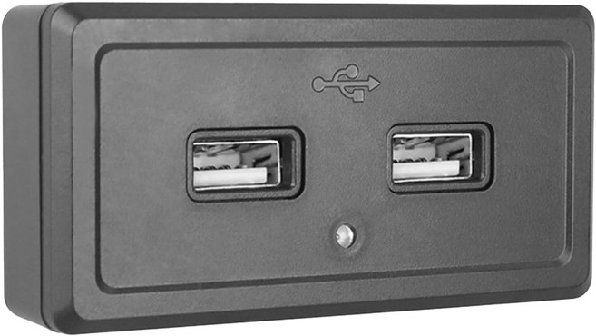車用改裝USB 81 x 41 x 20mm 37.8g, K0882b, 黑色