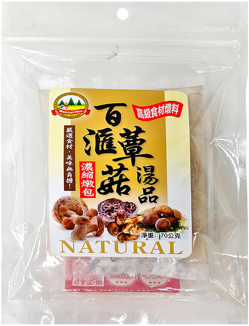 WON LAI WON 旺來旺 百匯蕈菇湯品燉包, 70g, 1包